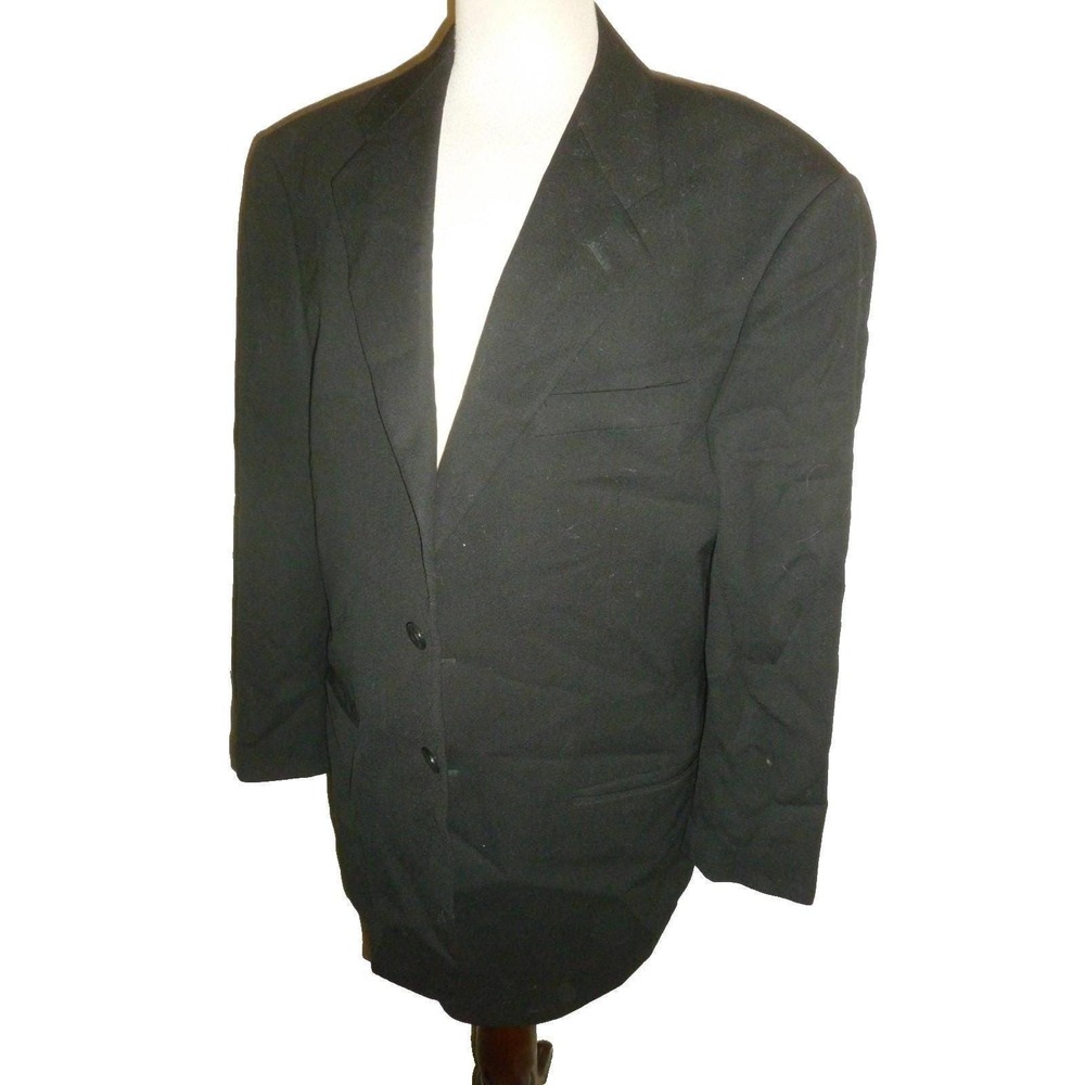 Armani Collezioni Black‎ Lightweight Woven Wool Blazer Jacket Sport Coat 42R